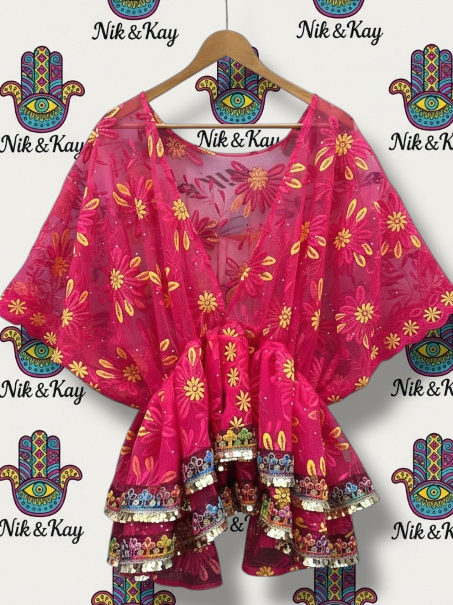 Pink Frill Kimono